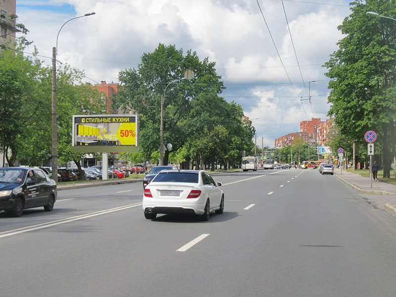 Фотография рекламного носителя, тип: Билборд 3x6, адрес: Тореза пр-т., д.32, Санкт-Петербург, Россия. Сторона В №164408
