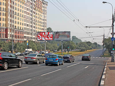 Фотография рекламного носителя, тип: Билборд 3x6, адрес: Университетский пр-т., д.12 Х Мичуринский пр-т., Москва, Россия. Сторона A1-A3 №80584