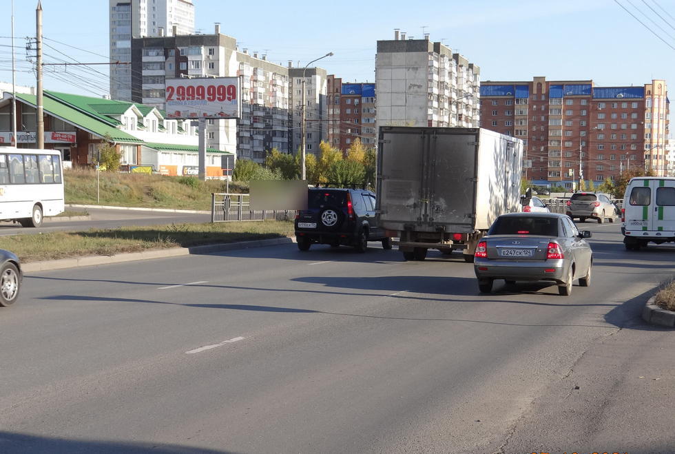 Фотография рекламного носителя, тип: Билборд 3x6, адрес: Комсомольский пр-т., со стороны Ястынская ул., д.1г, Красноярск, Красноярский край, Россия. Сторона B №210530