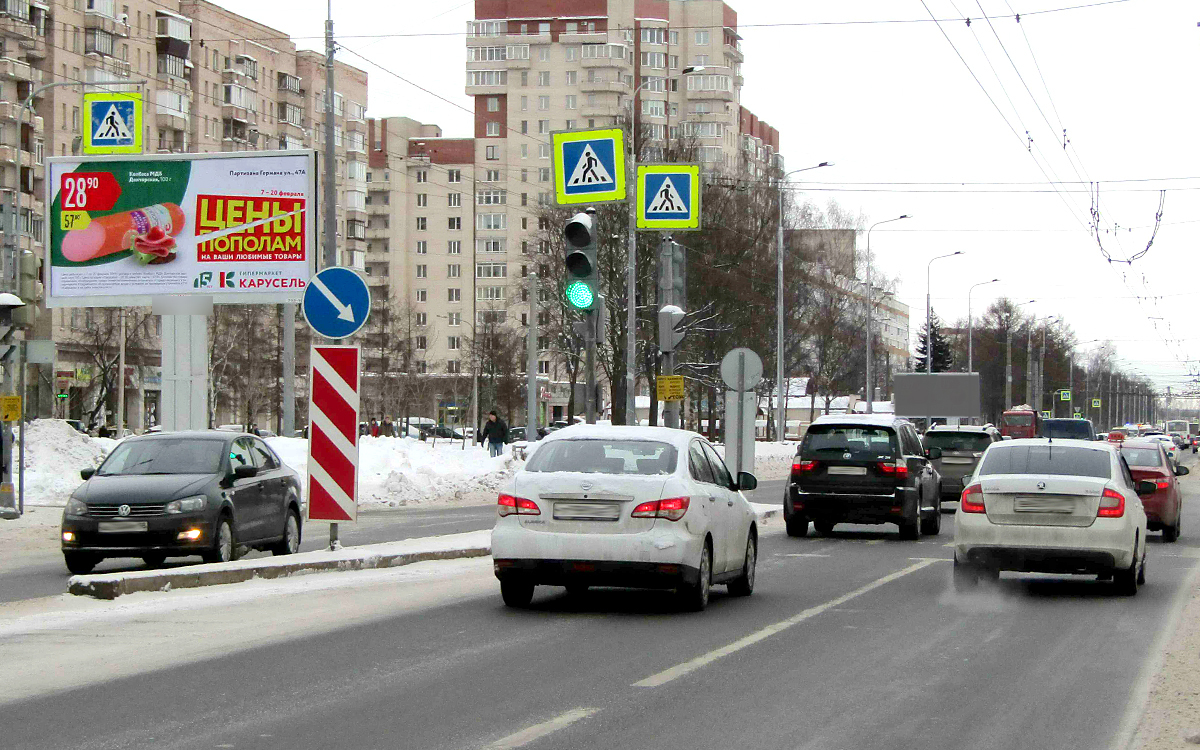 Фотография рекламного носителя, тип: Билборд 3x6, адрес: П. Германа ул., д.14 Х Отважных ул., Санкт-Петербург, Россия. Сторона B №171597