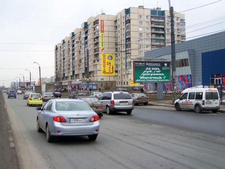 Фотография рекламного носителя, тип: Билборд 3x6, адрес: Косыгина пр-т. Х Наставников пр-т., Санкт-Петербург, Россия. Сторона А1 №129161