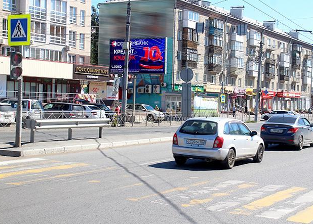 Фотография рекламного носителя, тип: Билборд 3x6, адрес: Мира пр-т., д.44 X Химиков ул., Омск, Омская область, Россия. Сторона B1-B3 №608061