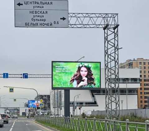 Фотография рекламного носителя, тип: Билборд 3x6, адрес: Красносельское ш., ПК а/д, 8 68м, Ленинградская область, Россия. Сторона A1-А10 №1087858