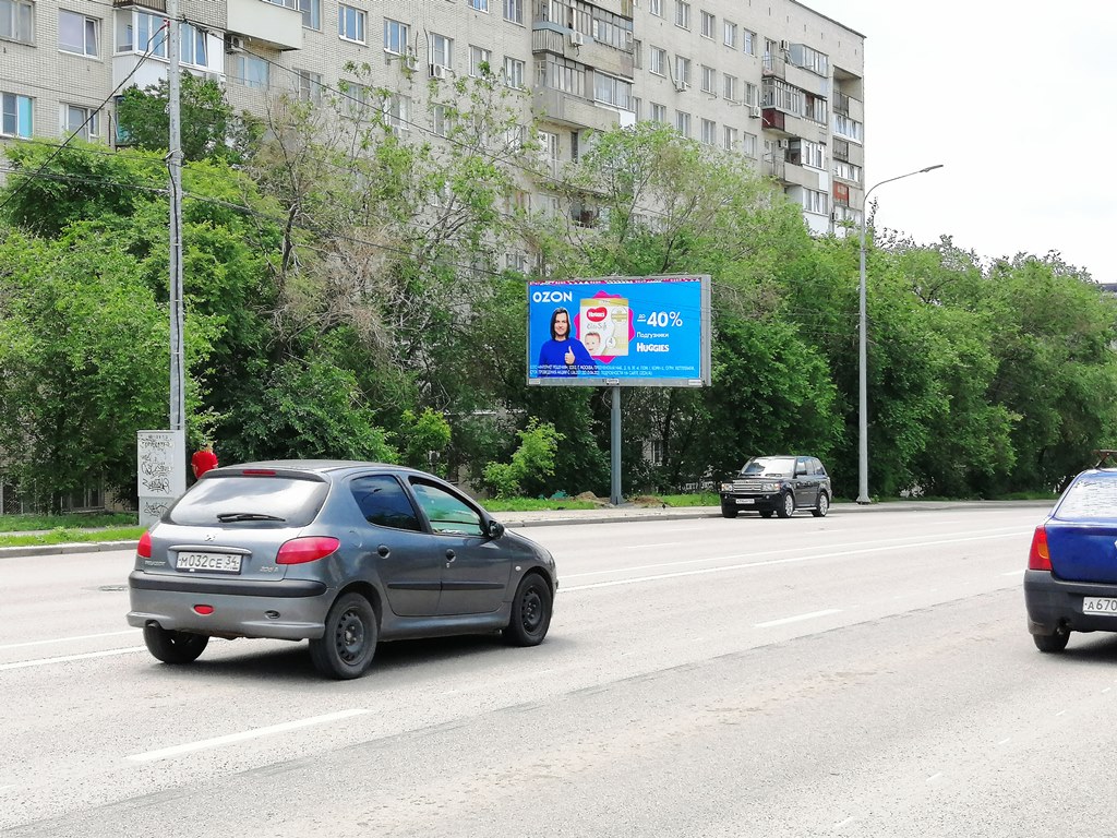 Фотография рекламного носителя, тип: Билборд 3x6, адрес: Рокоссовского ул. Х Невская ул., Волгоград, Волгоградская область, Россия. Сторона Б №82944