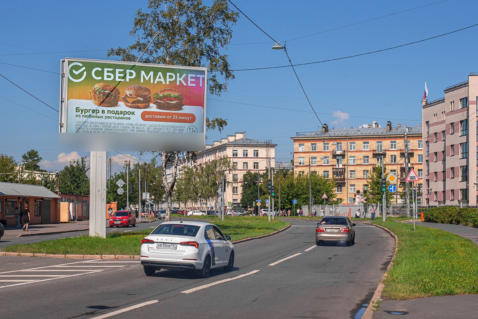Фотография рекламного носителя, тип: Билборд 3x6, адрес: Бабушкина ул., д.16 Х Ольги Берггольц ул., Санкт-Петербург, Россия. Сторона А1-A10 №165347