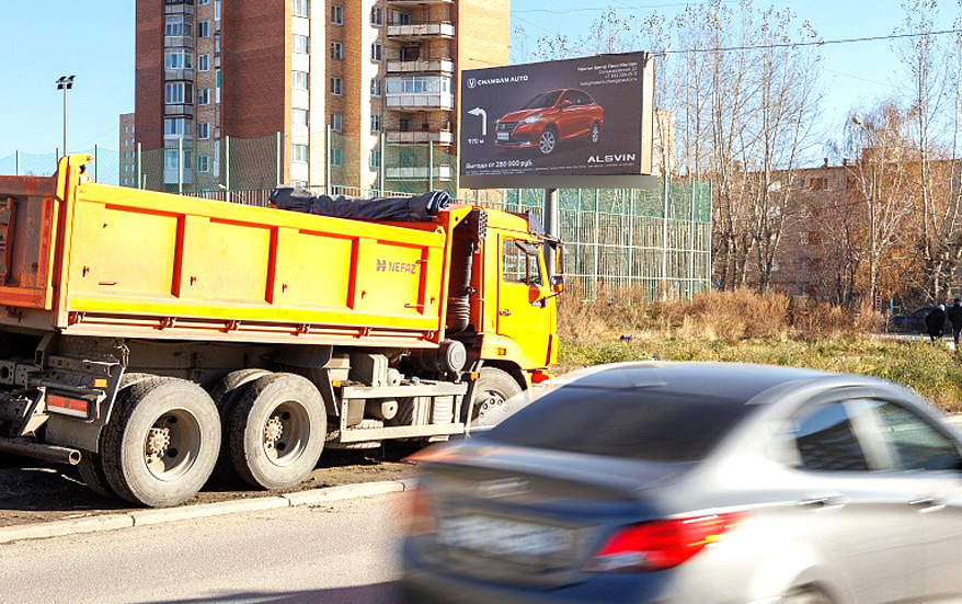 Фотография рекламного носителя, тип: Билборд 3x6, адрес: Окружная ул., д.8 X Селькоровская ул., Екатеринбург, Свердловская область, Россия. Сторона Б №832308