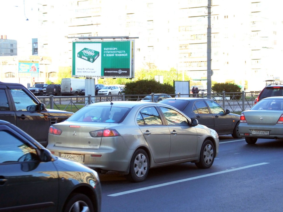 Фотография рекламного носителя, тип: Билборд 3x6, адрес: Косыгина пр-т. Х Наставников пр-т., Санкт-Петербург, Россия. Сторона Б №129162