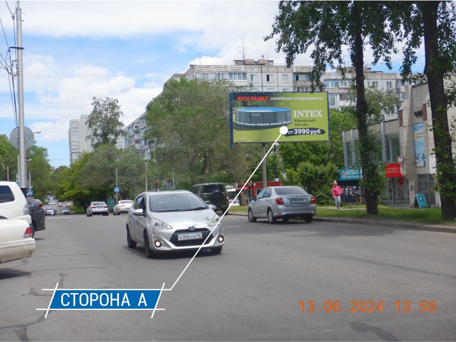 Фотография рекламного носителя, тип: Билборд 3x6, адрес: Гамарника ул. Х Шеронова ул., д.7, Комсомольск-на-Амуре, Хабаровский край, Россия. Сторона А №842951
