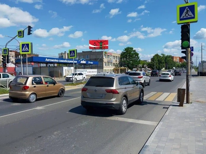 Фотография рекламного носителя, тип: Крышная установка, адрес: Высоковольтная ул., д.40, Рязань, Рязанская область, Россия. Сторона Б1-Б10 №1056849