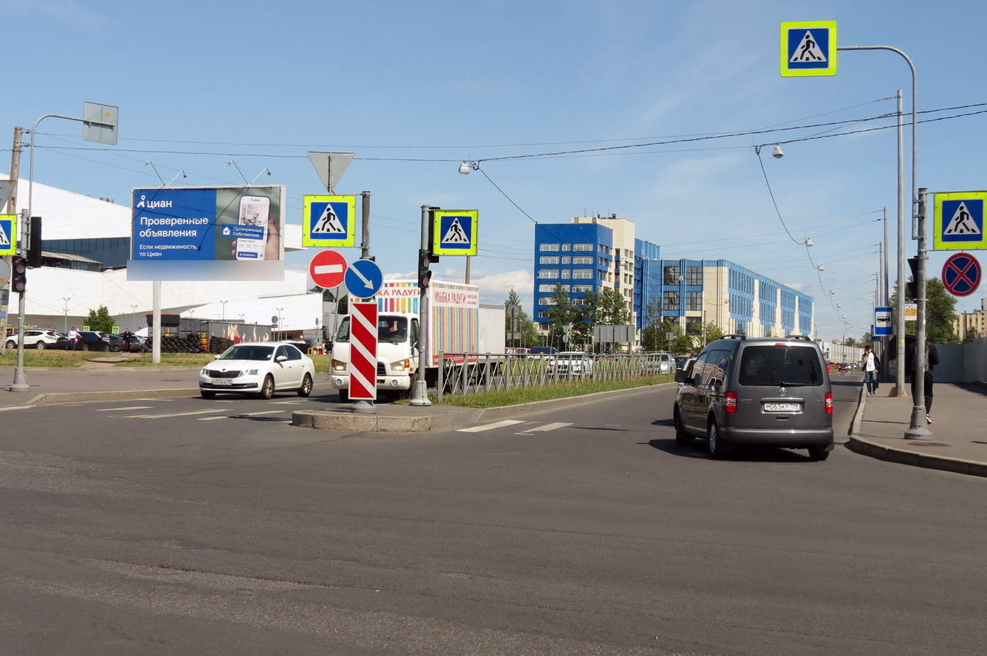 Фотография рекламного носителя, тип: Билборд 3x6, адрес: Магнитогорская ул. Х Шаумяна пр-т., д.4, корп.1, Санкт-Петербург, Россия. Сторона Б №775884