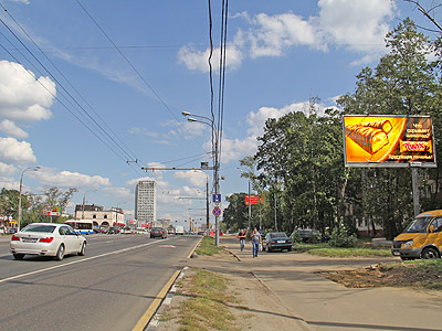 Фотография рекламного носителя, тип: Билборд 3x6, адрес: Щелковское ш., д.48, Москва, Россия. Сторона A №79935