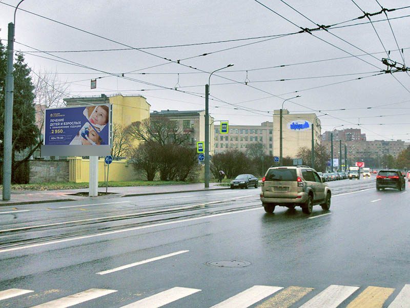 Фотография рекламного носителя, тип: Билборд 3x6, адрес: Политехническая ул. Х Новороссийская ул., д.50, Санкт-Петербург, Россия. Сторона В №164693