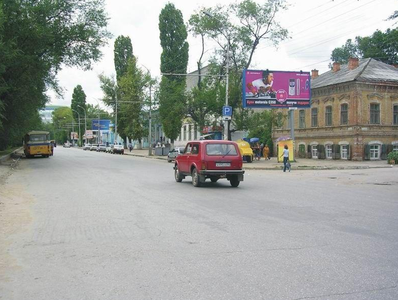 Фотография рекламного носителя, тип: Билборд 3x6, адрес: Большая Горная ул., д.322 Х Железнодорожная ул., Саратов, Саратовская область, Россия. Сторона A №107320