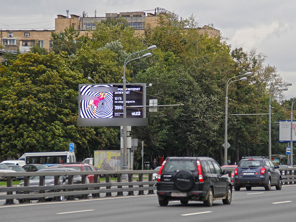 Фотография рекламного носителя, тип: Билборд 3x6, адрес: Ленинградское ш., д.64, Москва, Россия. Сторона Б1 №79922