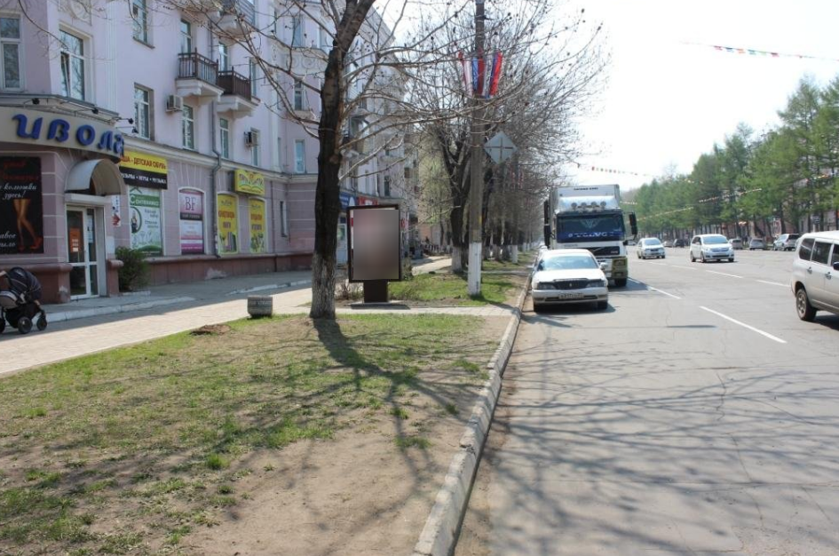 Фотография рекламного носителя, тип: Ситиформат 1.8x1.2, адрес: Мира пр-т., д.28, Комсомольск-на-Амуре, Хабаровский край, Россия. Сторона Б №1370513