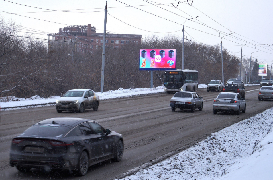 Фотография рекламного носителя, тип: Билборд 3x6, адрес: Мира пр-т., д.1а, Омск, Омская область, Россия. Сторона Б1 №419224