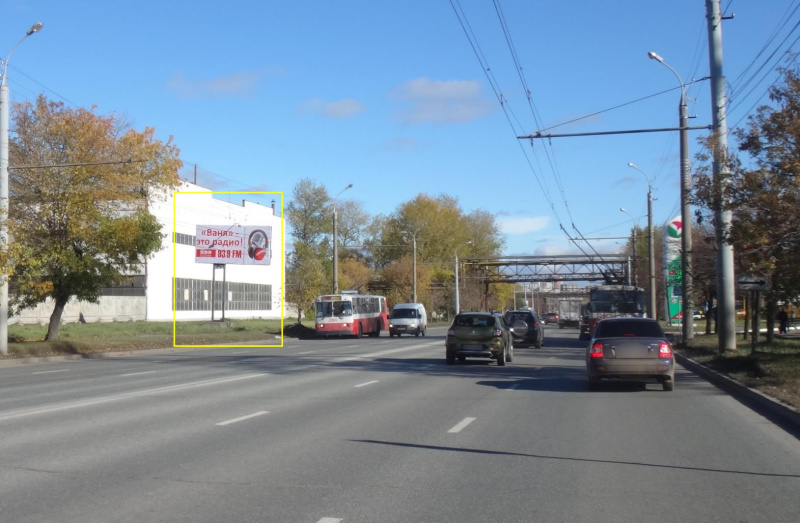 Фотография рекламного носителя, тип: Билборд 3x6, адрес: Новоажимова ул., завод Ижсталь, поз.3, Ижевск, Республика Удмуртия, Россия. Сторона B №670905