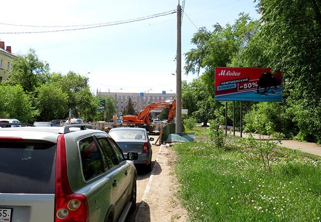 Фотография рекламного носителя, тип: Билборд 3x6, адрес: 7-я Северная ул. Х Красный путь ул., д.78, Омск, Омская область, Россия. Сторона А №197489