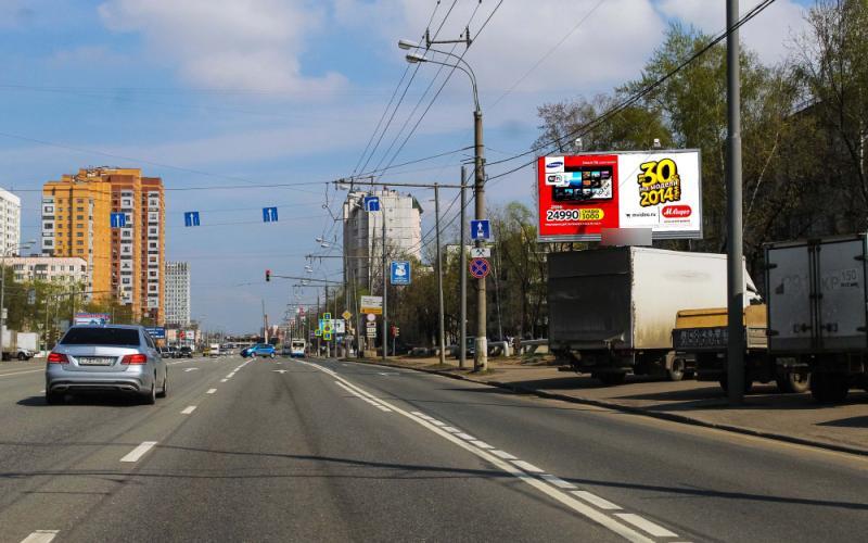 Фотография рекламного носителя, тип: Билборд 3x6, адрес: Щелковское ш., д.34, Москва, Россия. Сторона A №16586