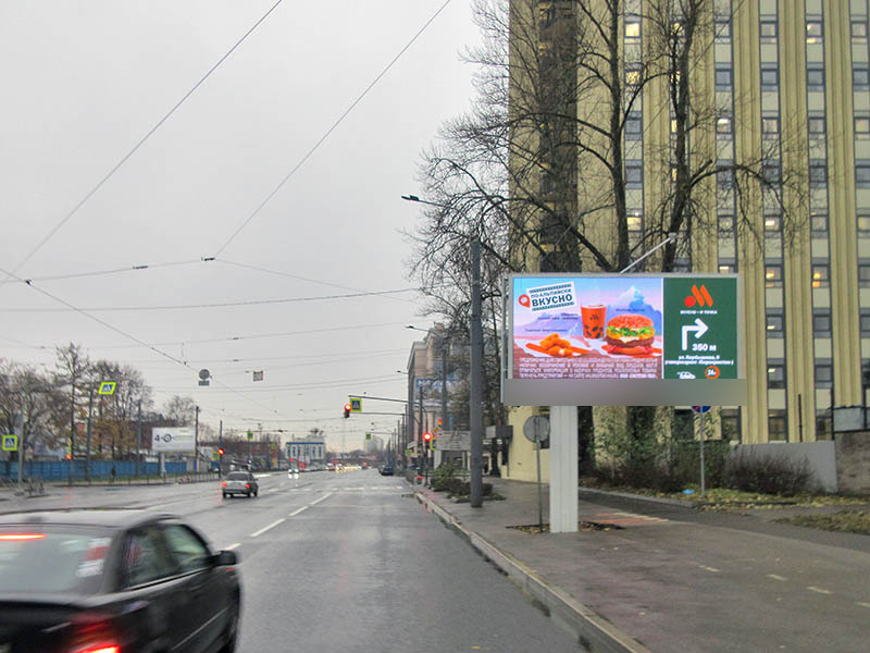 Фотография рекламного носителя, тип: Билборд 3x6, адрес: Политехническая ул. Х Новороссийская ул., д.50, Санкт-Петербург, Россия. Сторона А1-A10 №164692