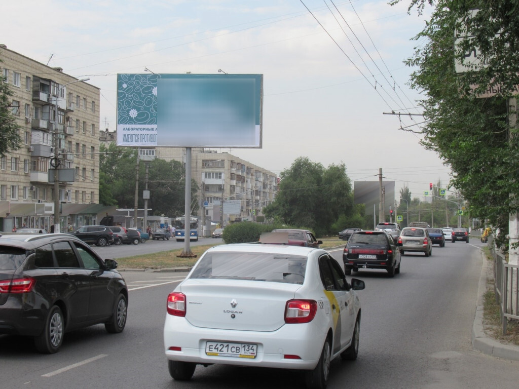Фотография рекламного носителя, тип: Билборд 3x6, адрес: М. Еременко ул., д.100, напротив, Волгоград, Волгоградская область, Россия. Сторона А1 №111419