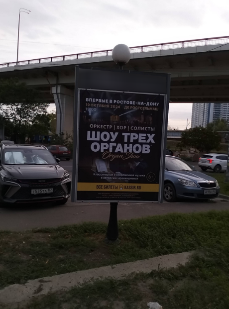 Фотография рекламного носителя, тип: Пилон, адрес: Береговая ул., д.1, Ростов-на-Дону, Ростовская область, Россия. Сторона С №943554