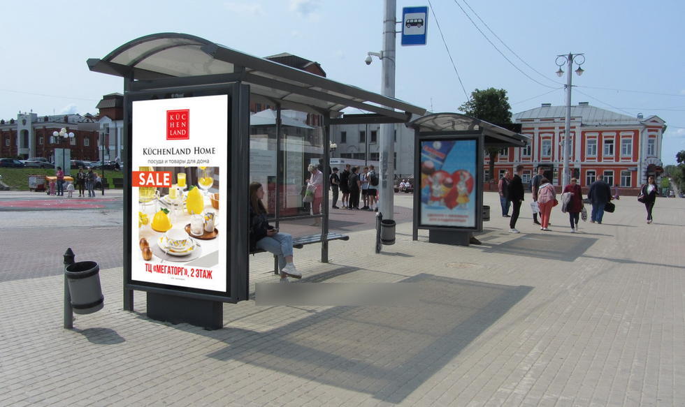 Фотография рекламного носителя, тип: Остановка 1.8x1.2, адрес: Дворянская ул., д.4, поз.1, Владимир, Владимирская область, Россия. Сторона Б №158187