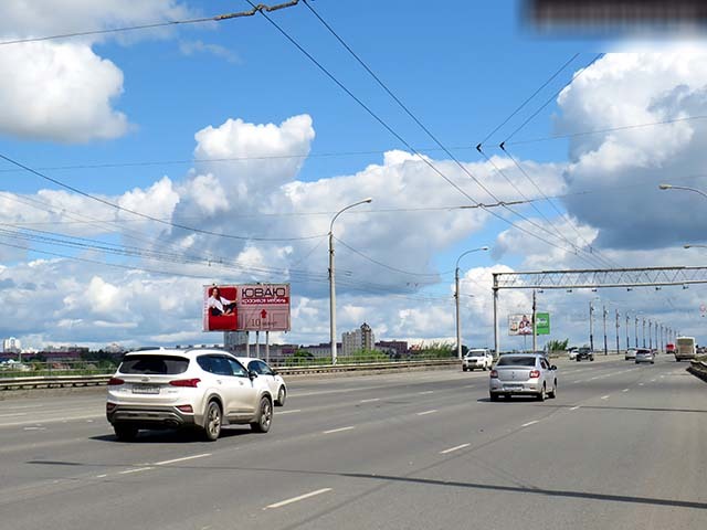 Фотография рекламного носителя, тип: Билборд 3x6, адрес: Лукашевича ул., ост. Мостотряд, поз.1, Омск, Омская область, Россия. Сторона B №197226