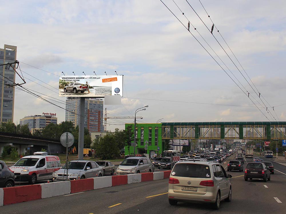 Фотография рекламного носителя, тип: Суперсайт 5x15, адрес: Андропова пр-т., д.10, корп.1, Москва, Россия. Сторона B №81959