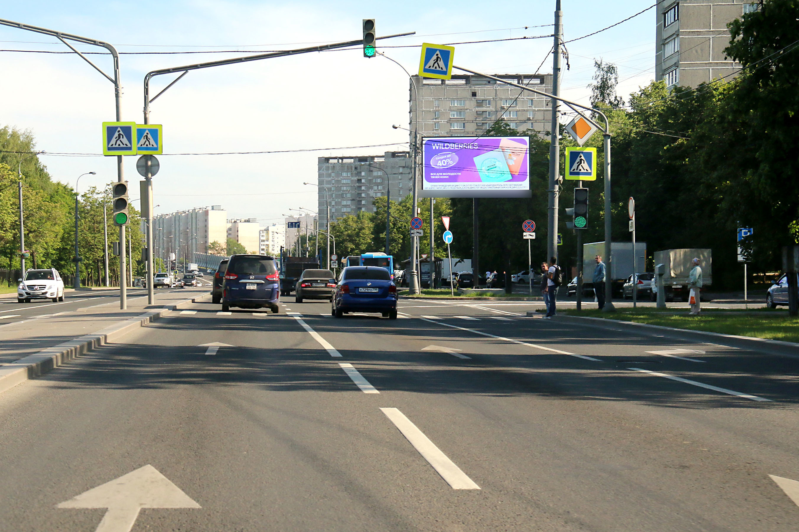 Фотография рекламного носителя, тип: Билборд 3x6, адрес: Липецкая ул. Х Педагогическая ул., Москва, Россия. Сторона А1 №601466