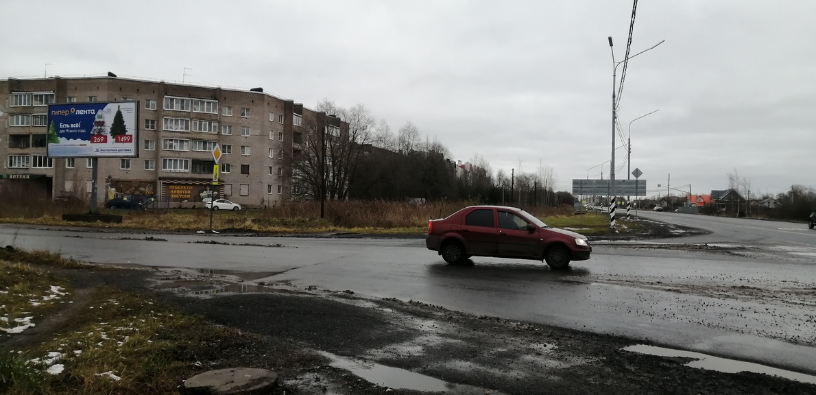 Фотография рекламного носителя, тип: Билборд 3x6, адрес: Панковка пос., Псковское ш. Х Индустриальная ул., Великий Новгород, Новгородская область, Россия. Сторона B №1328043