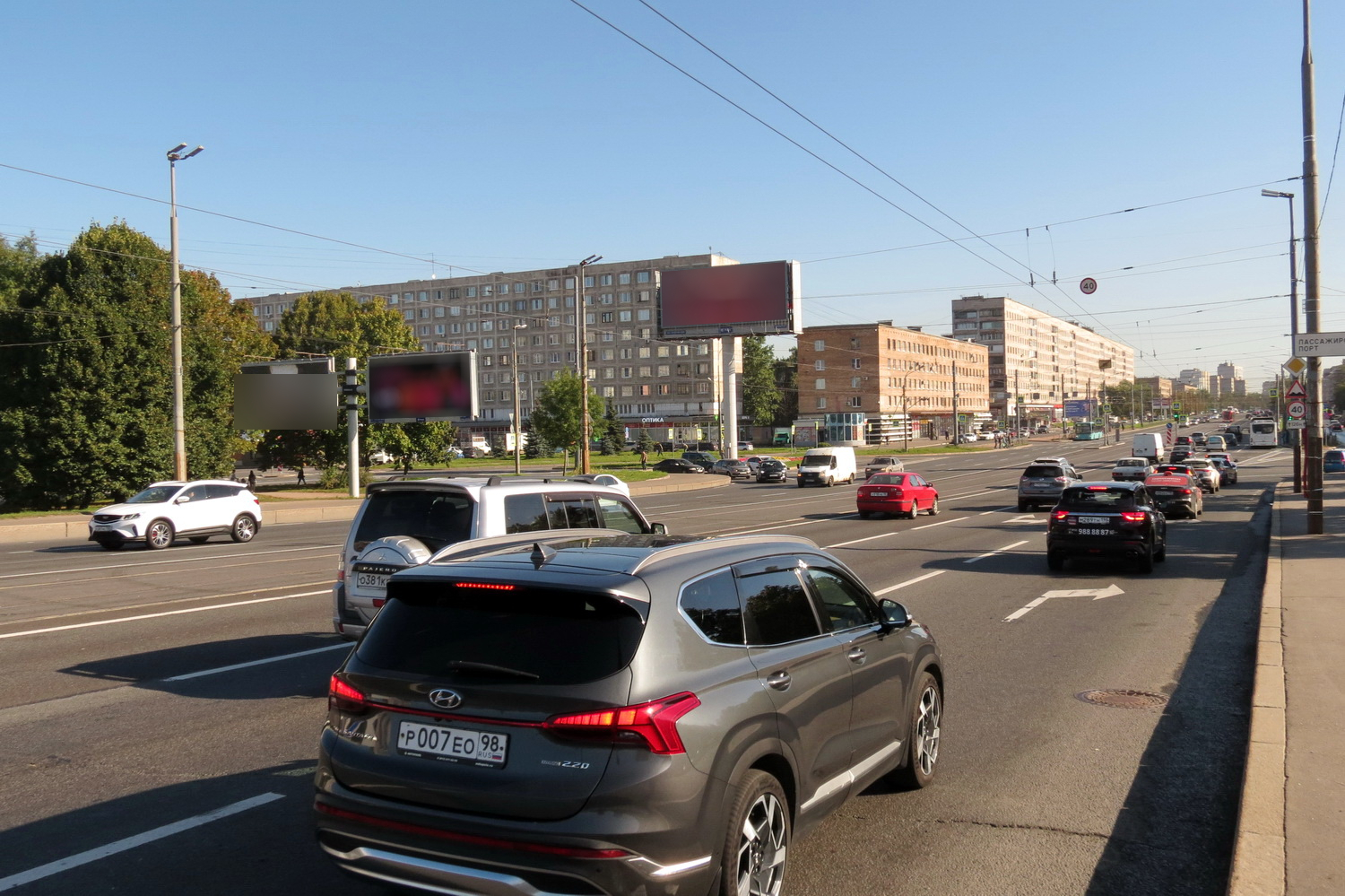 Фотография рекламного носителя, тип: Билборд 3x6, адрес: Народная ул. X Володарский мост, Санкт-Петербург, Россия. Сторона Б1 №106111