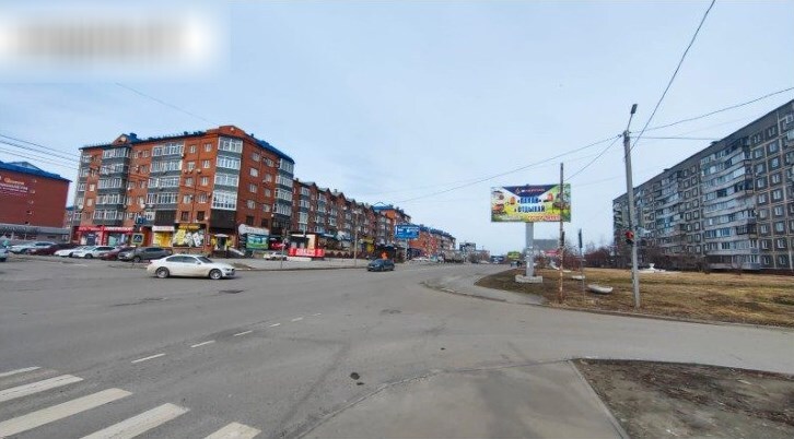 Фотография рекламного носителя, тип: Билборд 3x6, адрес: Стахановская ул. X Советская ул., Барнаул, Алтайский край, Россия. Сторона A №1375950