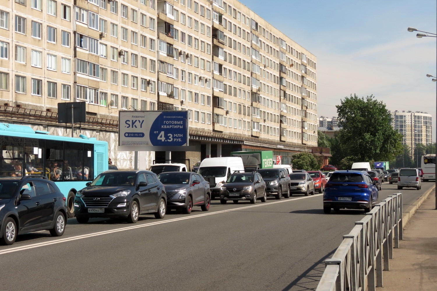 Фотография рекламного носителя, тип: Билборд 3x6, адрес: Октябрьская наб., д.70, корп.1, Санкт-Петербург, Россия. Сторона Б №120283