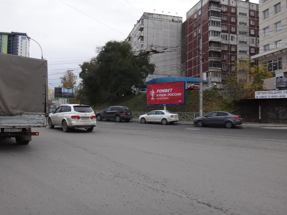 Фотография рекламного носителя, тип: Билборд 3x6, адрес: Трубникова пл. Х Нарымская ул., д.25, Новосибирск, Новосибирская область, Россия. Сторона А №124894