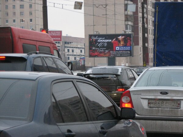Фотография рекламного носителя, тип: Билборд 3x6, адрес: Гаккелевская ул., д.31, корп.2, Санкт-Петербург, Россия. Сторона Б1 №129452