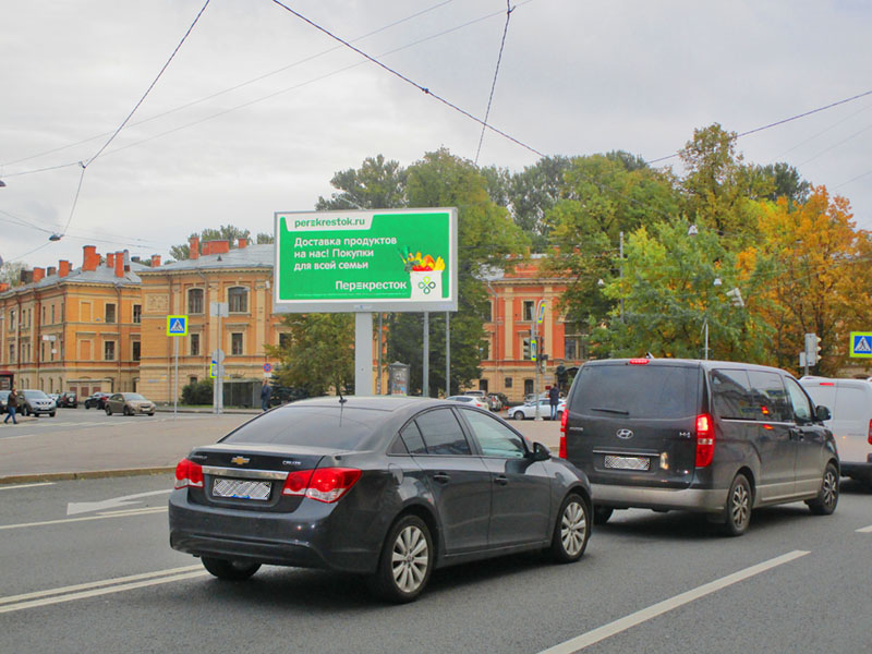 Фотография рекламного носителя, тип: Билборд 3x6, адрес: Большой Сампсониевский пр-т., д.18, лит.В Х Боткинская ул., Санкт-Петербург, Россия. Сторона A1-A10 №164296