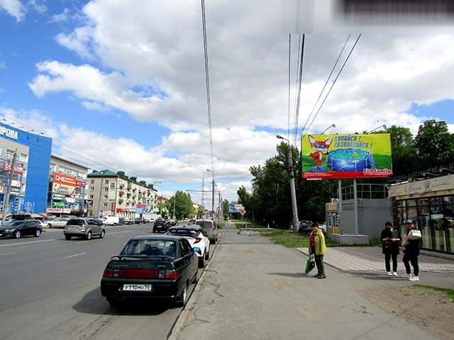 Фотография рекламного носителя, тип: Билборд 3x6, адрес: Мира пр-т., д.17, Омск, Омская область, Россия. Сторона А №197227