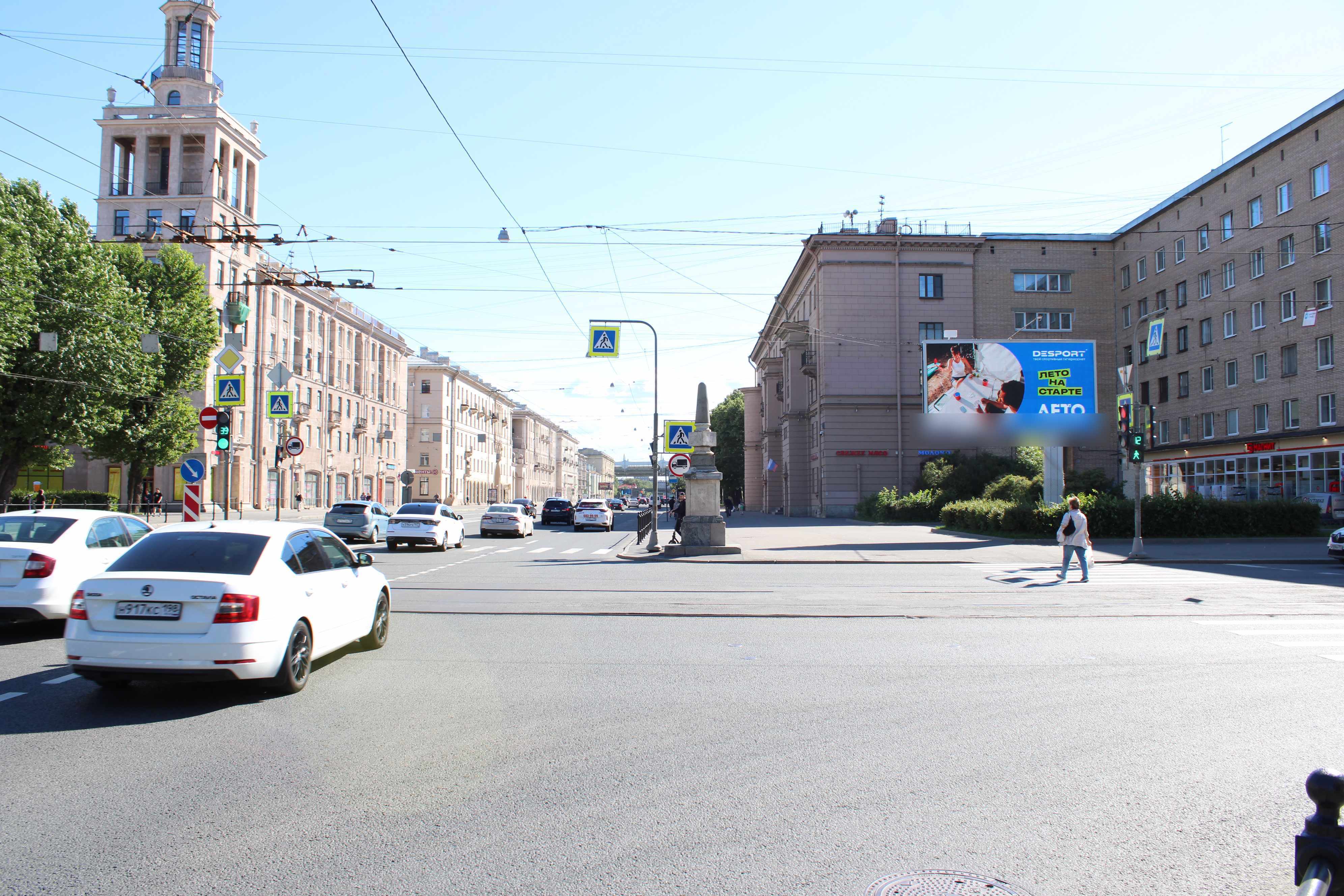 Фотография рекламного носителя, тип: Билборд 3x6, адрес: Стачек пр-т., д.25 Х Трефолева ул., Санкт-Петербург, Россия. Сторона А1 №106112