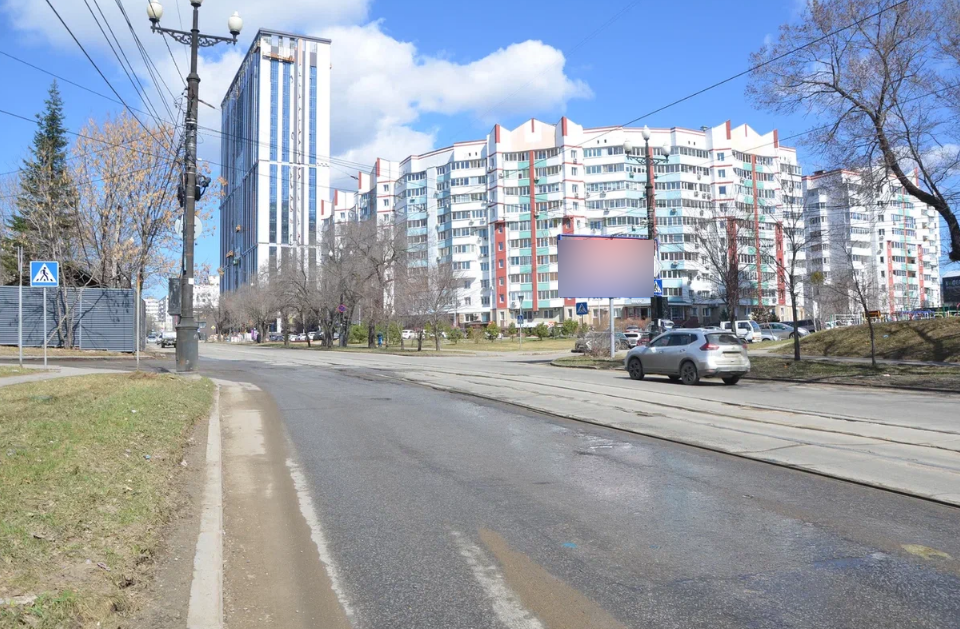 Фотография рекламного носителя, тип: Билборд 3x6, адрес: Шеронова ул., д.8, корп.2, Хабаровск, Хабаровский край, Россия. Сторона А №971547
