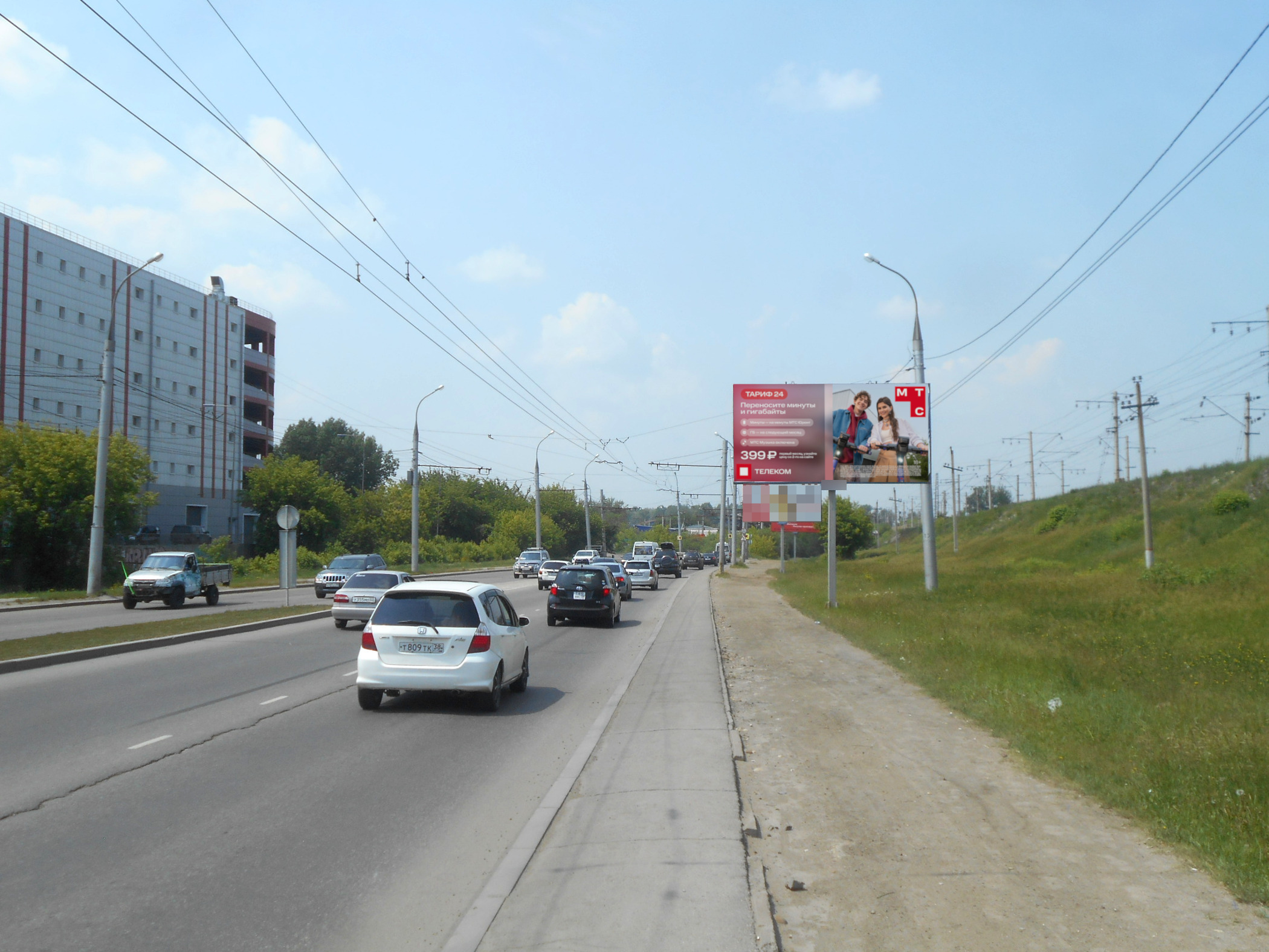Фотография рекламного носителя, тип: Билборд 3x6, адрес: Объездная дорога, поз.4, Иркутск, Иркутская область, Россия. Сторона А №882957