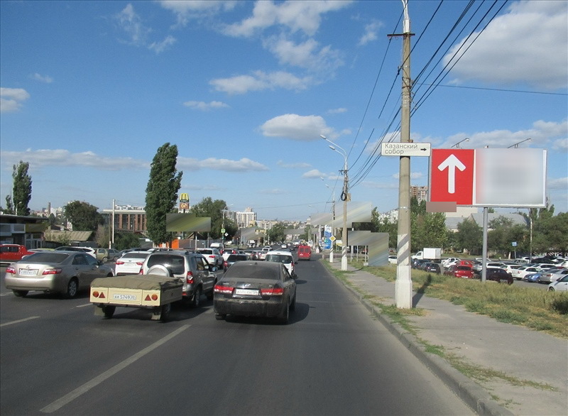 Фотография рекламного носителя, тип: Билборд 3x6, адрес: Череповецкая ул. д.19 Х Елецкая ул., Волгоград, Волгоградская область, Россия. Сторона А №111152