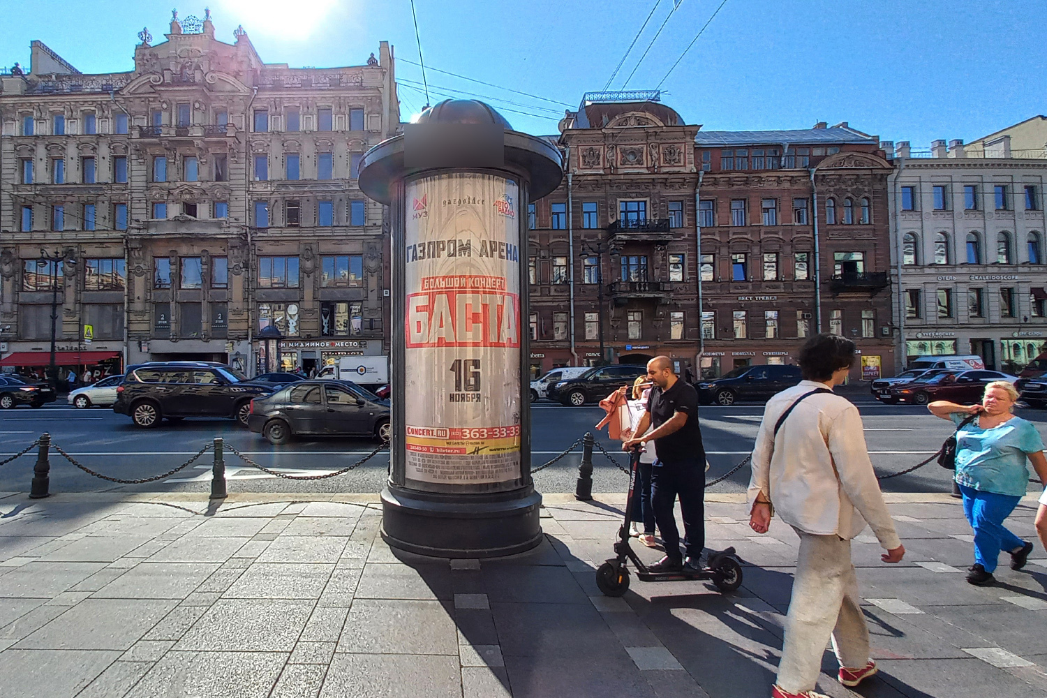 Фотография рекламного носителя, тип: Пиллар 3x1.4, адрес: Невский пр-т., д.92 Х Маяковского ул., Санкт-Петербург, Россия. Сторона С №540811