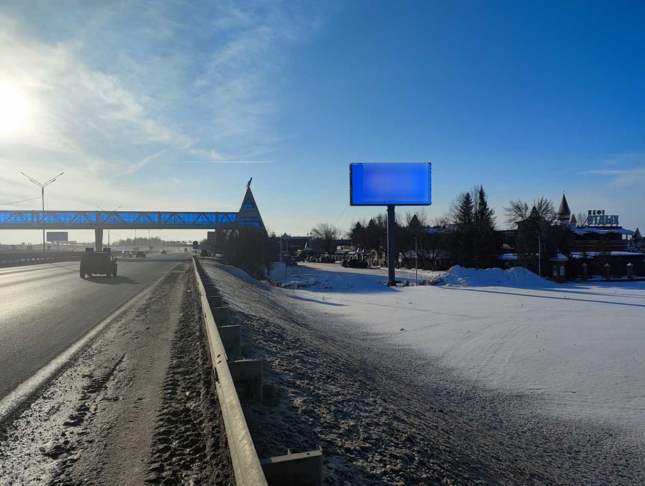 Фотография рекламного носителя, тип: Нестандартный билборд, адрес: Трасса Уфа-Аэропорт (в сторону аэропорта), на территории Кафе "Отдых", Уфа, Республика Башкортостан, Россия. Сторона А1-А10 №1330019