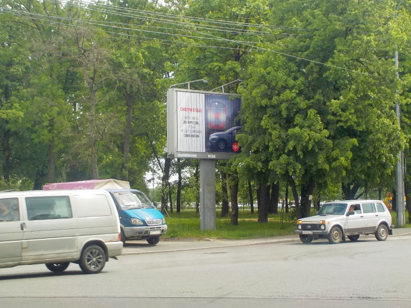 Фотография рекламного носителя, тип: Ситиборд 2.7x3.7, адрес: Арсенальная ул., д.1 Х Комсомола ул., Санкт-Петербург, Россия. Сторона A1 №164561