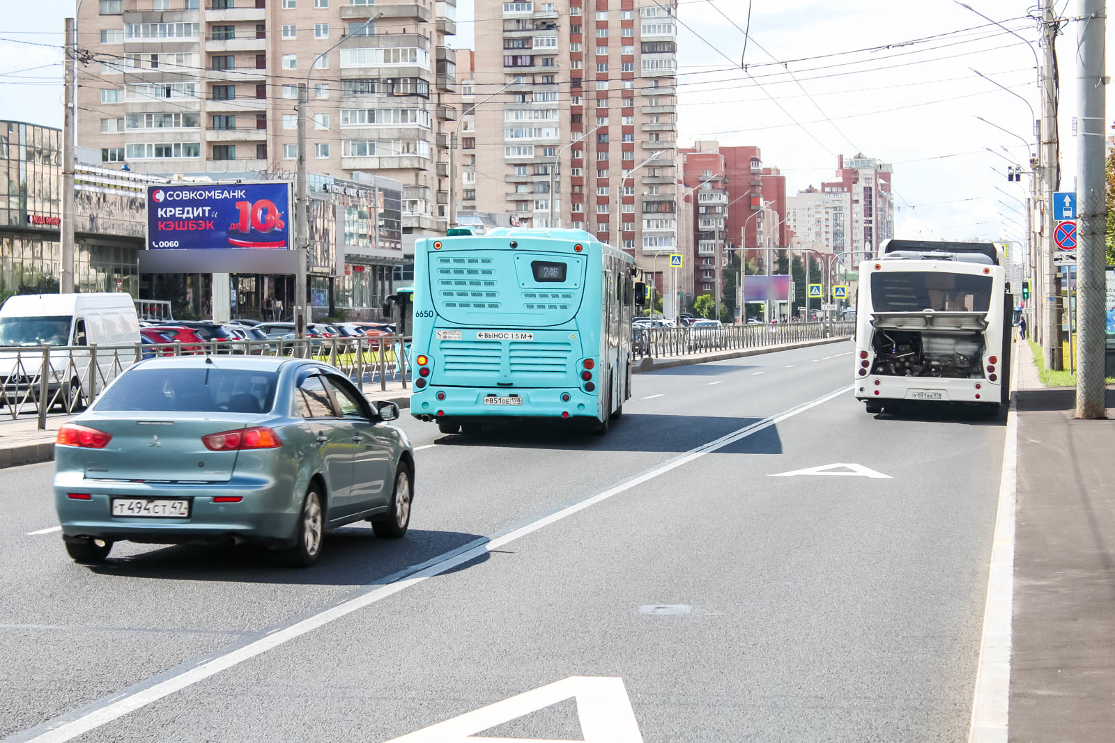 Фотография рекламного носителя, тип: Билборд 3x6, адрес: Ленинский пр-т., д.125, поз.1, Санкт-Петербург, Россия. Сторона Б №1054839