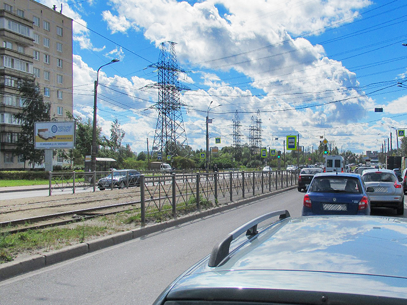 Фотография рекламного носителя, тип: Билборд 3x6, адрес: Ириновский пр-т. Х Передовиков ул., д.37, Санкт-Петербург, Россия. Сторона B №170338