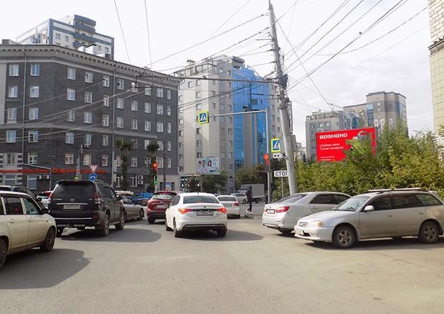 Фотография рекламного носителя, тип: Билборд 3x6, адрес: Станиславского пл. Х Титова ул., д.30, Новосибирск, Новосибирская область, Россия. Сторона А1 №187557