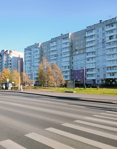 Фотография рекламного носителя, тип: Афиша 1.75x1.8, адрес: 9 мая ул., д.69, Красноярск, Красноярский край, Россия. Сторона A №1365713