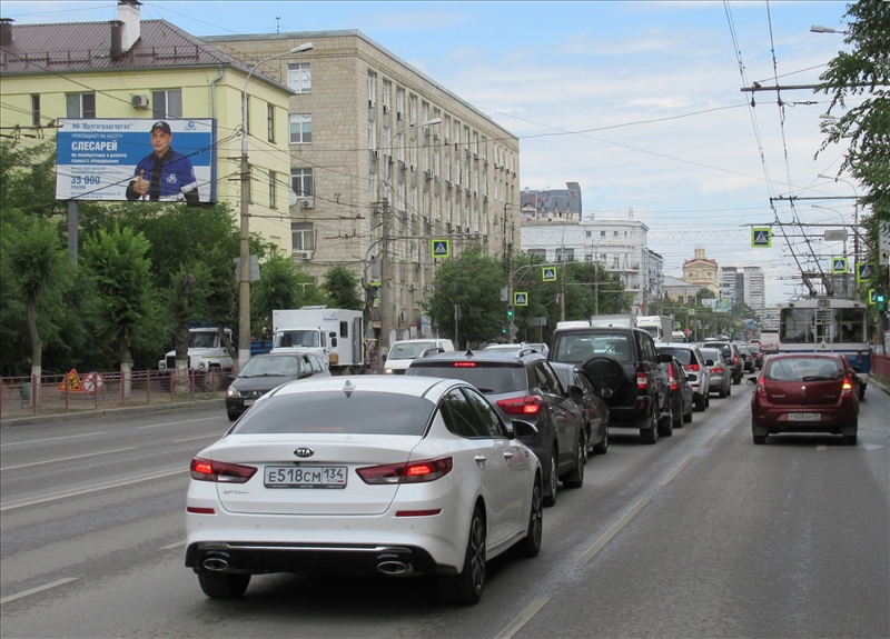 Фотография рекламного носителя, тип: Билборд 3x6, адрес: Рабоче-Крестьянская ул., д.34, Волгоград, Волгоградская область, Россия. Сторона Б №111155